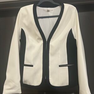 Lafayette 148 New York Black and Cream Blazer